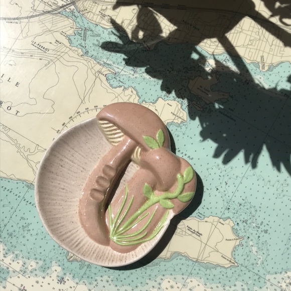 Vintage Other - Fantastic Vintage Pink Mushroom Ashtray / Catchall